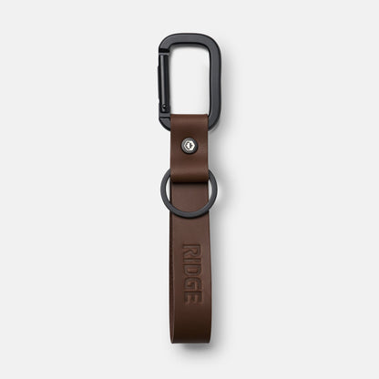 Ridge Keychain - Whiskey Dark Brown Leather