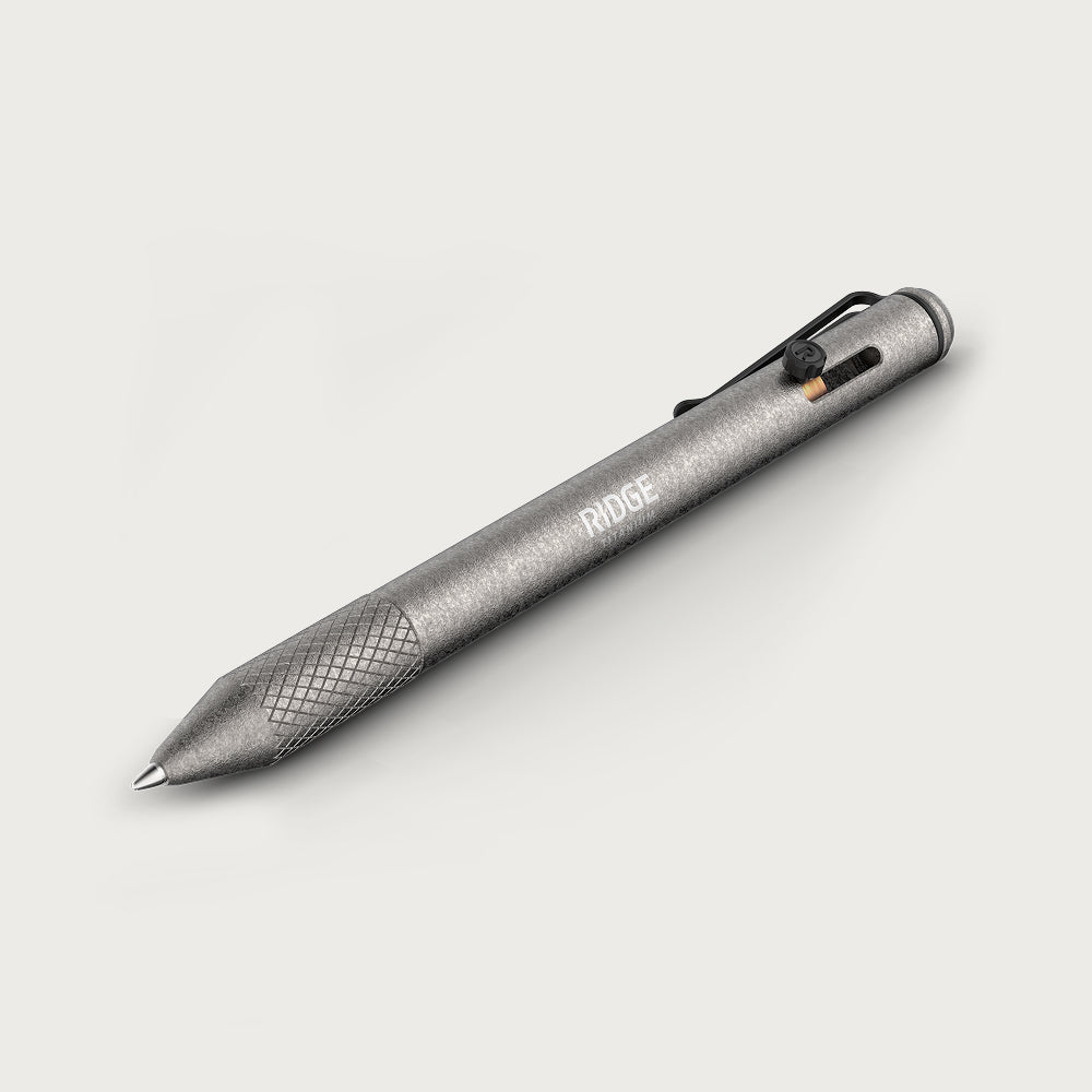 Ridge Bolt Action Pen - Stonewashed Titanium